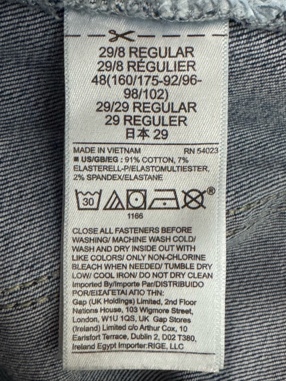 GAP Distressed Mid Rise Universal Jeggings Medium Wash Size 8R/29 - Picture 11 of 12
